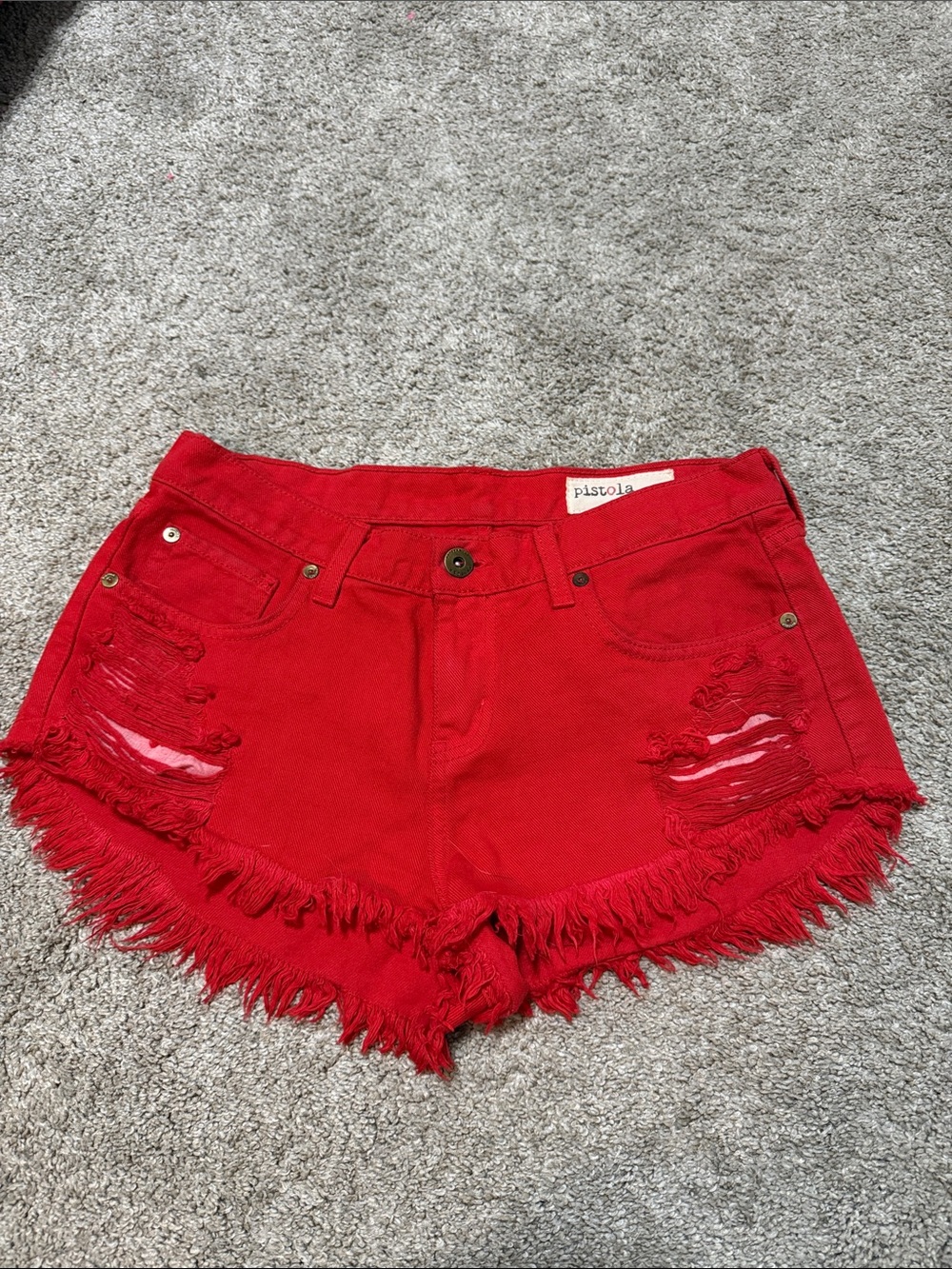 Vintage red Jean shorts